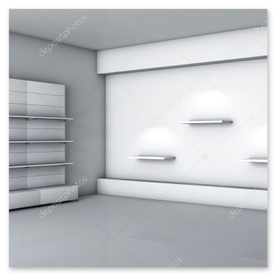 Niche convertie en rangement utile