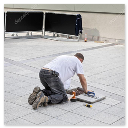 Terrasse carrelée sur plots avec vue