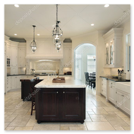 Cuisine carrelée en grès cérame