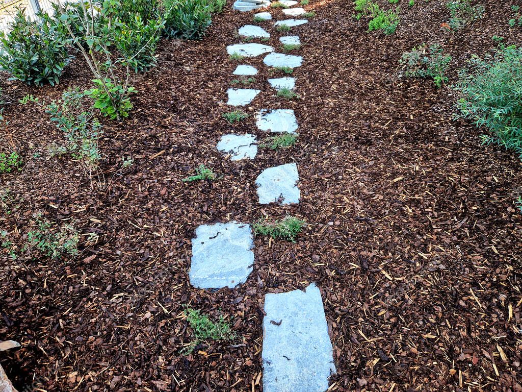 Terrasse carrelée en pierre